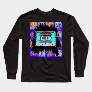 epic blue cassette graffiti Long Sleeve T-Shirt